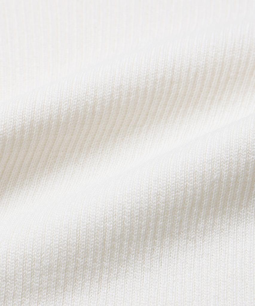 Michikoleondeonkosino X Strap Ribbed Knit Top Ivory