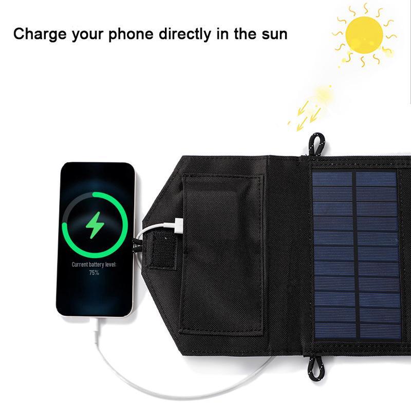 15W Portable Folding Solar Panel for Camping, Outdoor USB Charging