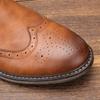 Stivaletti Brogue Chelsea da Uomo Stile Classico Americano in Pelle #KD667