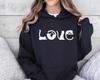 Autumn/Winter Love Cat Print Long Sleeve Women's Hooded Sweatshirt