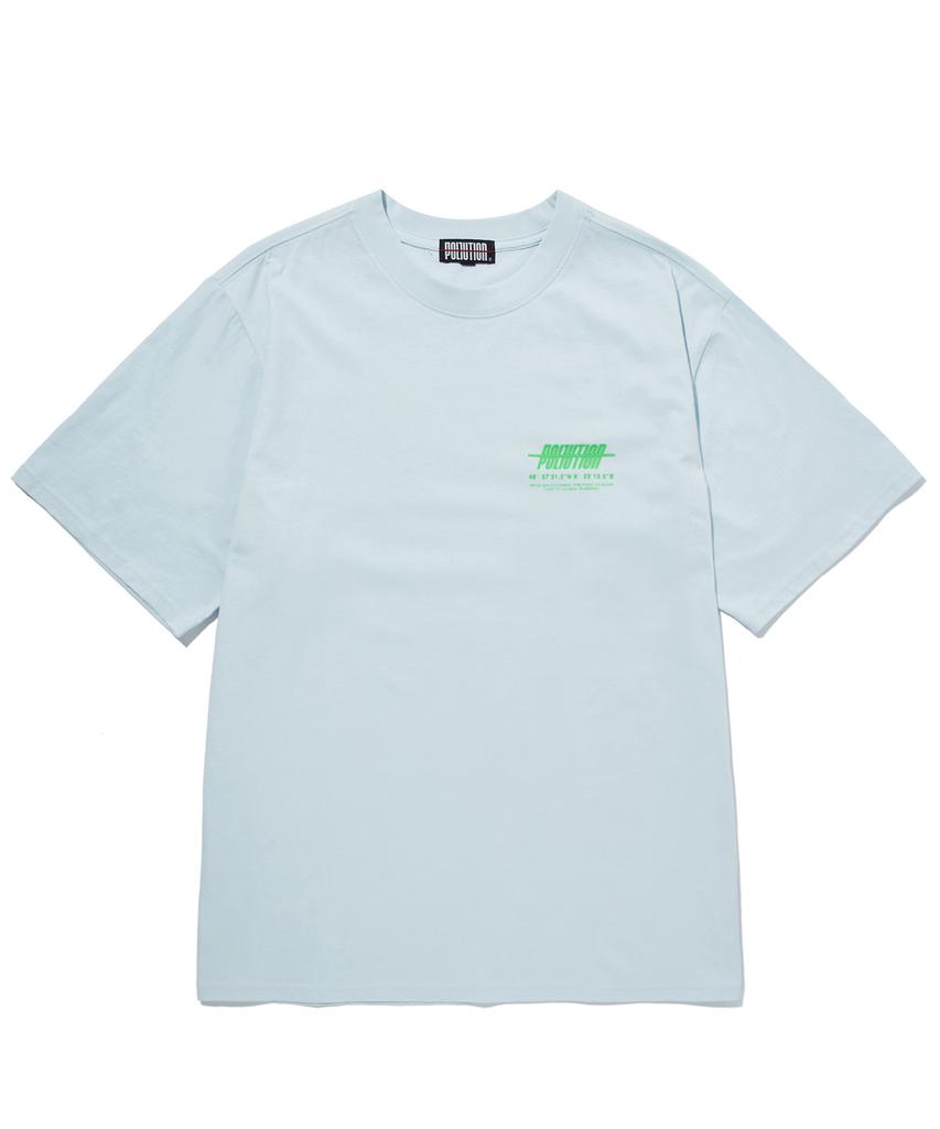 POLLUTION Basic Logo Half Slv T Pale Sky (Pkhamts001_Psk)