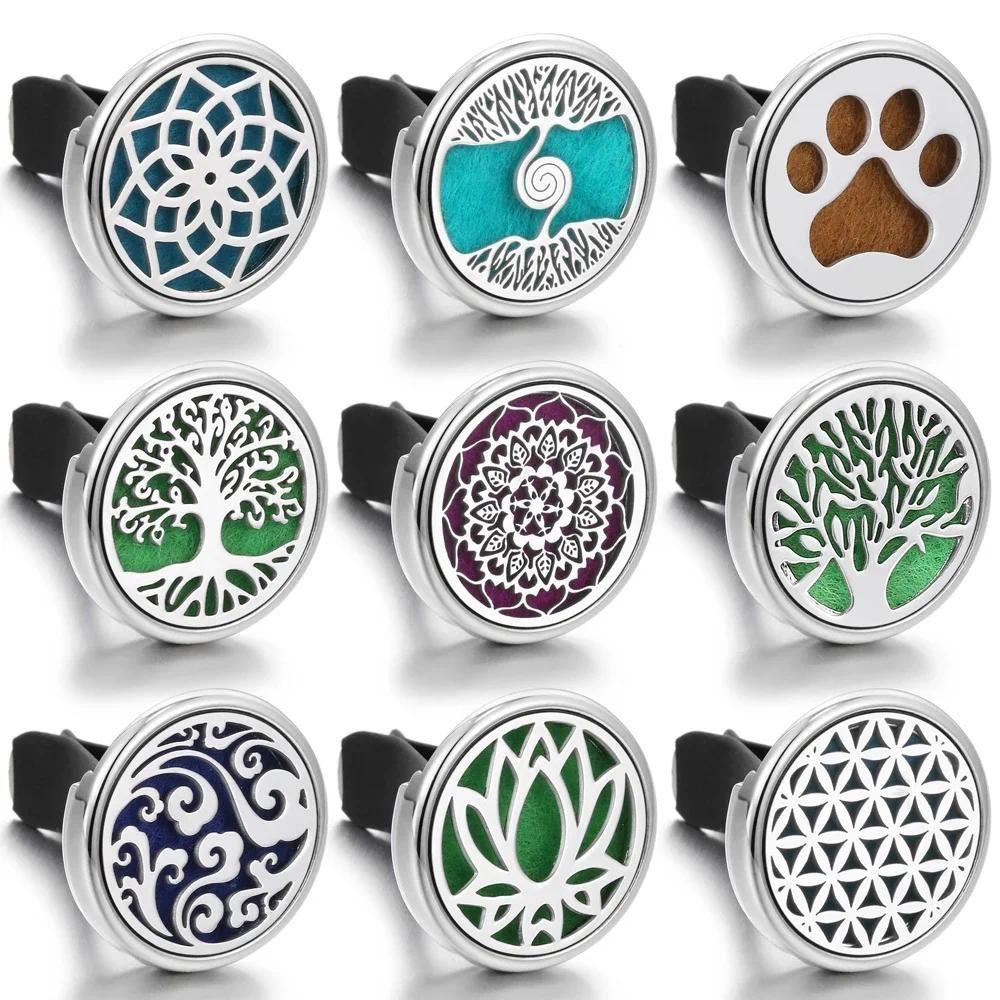 Decorative Car Vent Clip Oil Diffuser Stainless Steel Aromatherapy Accessory