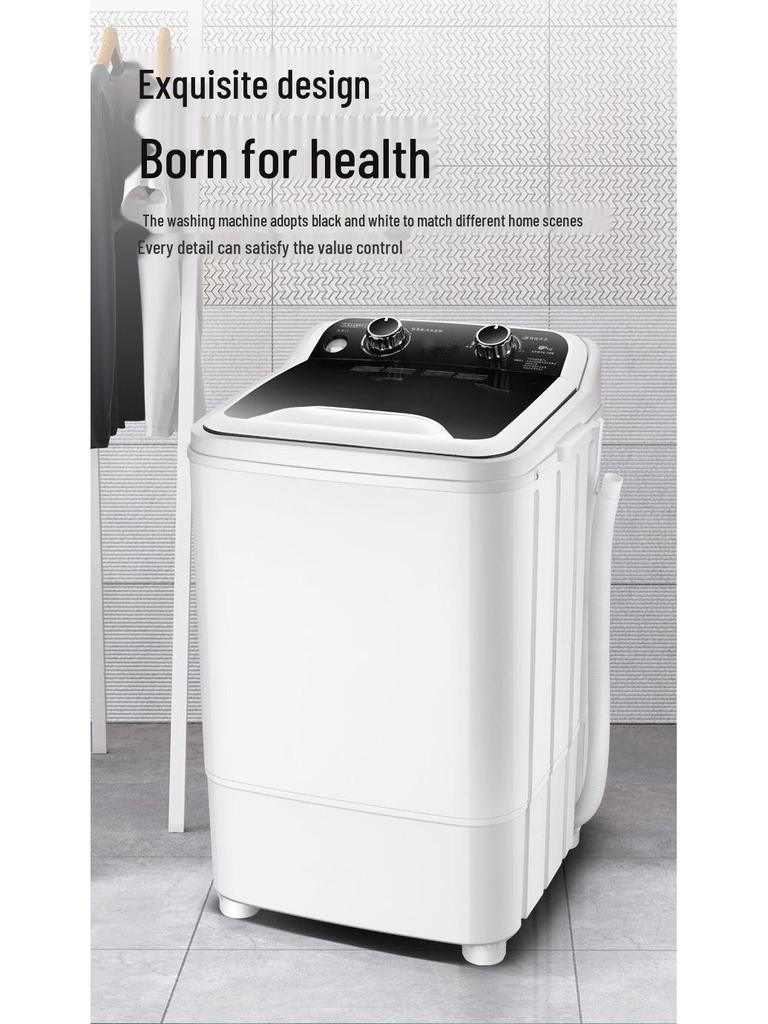 Compact Semi-Automatic Mini Washing Machine for Dorms & Home - Ideal for Students, Infants, and Children.