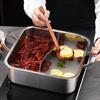 Shabu-shabu Half-and-half Pot Stainless Steel Hot Pot Camping Stew Pot