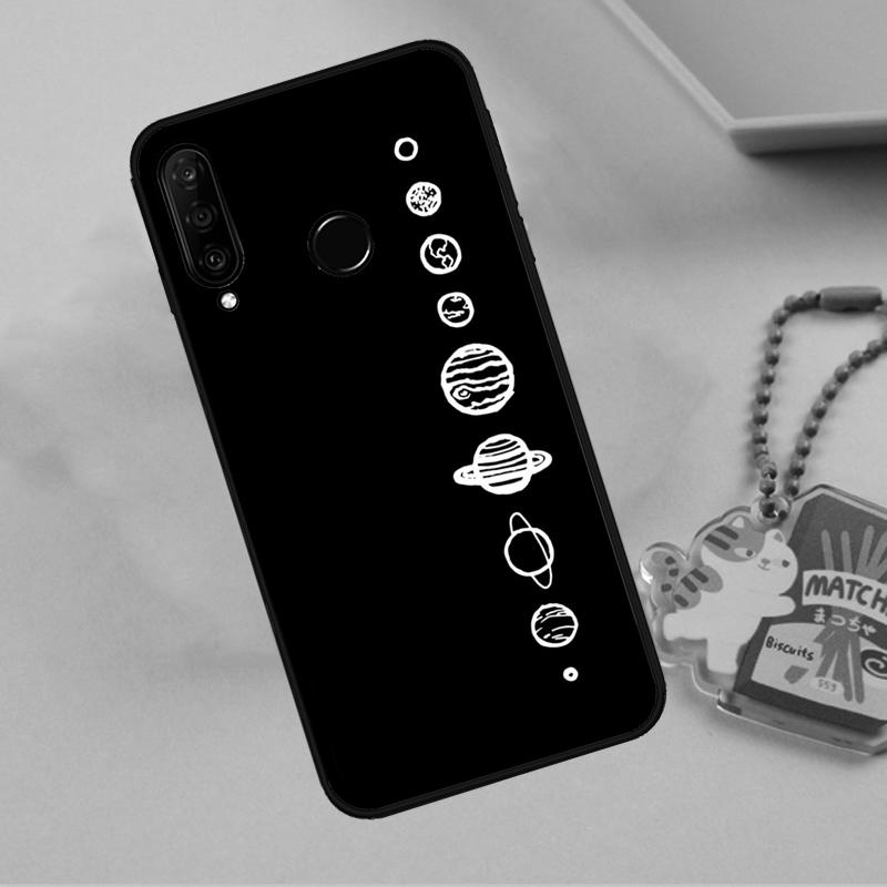 Space Planets Solar System For Huawei Nova Y90 Y70 Y60 Y61 Y91 Y72 9 10 SE 12i 12s 11i 5T P60 Pro P20 P30 P40 Lite Case