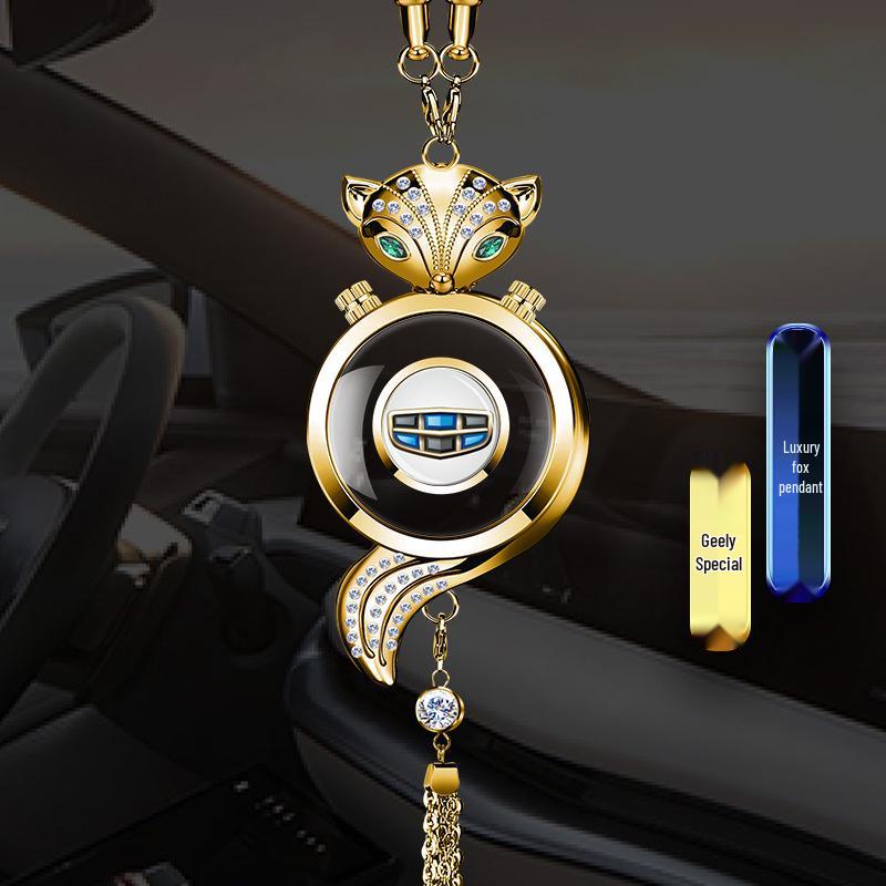 Fox Crystal Car Air Freshener Pendant - Rearview Mirror Hanging Ornament