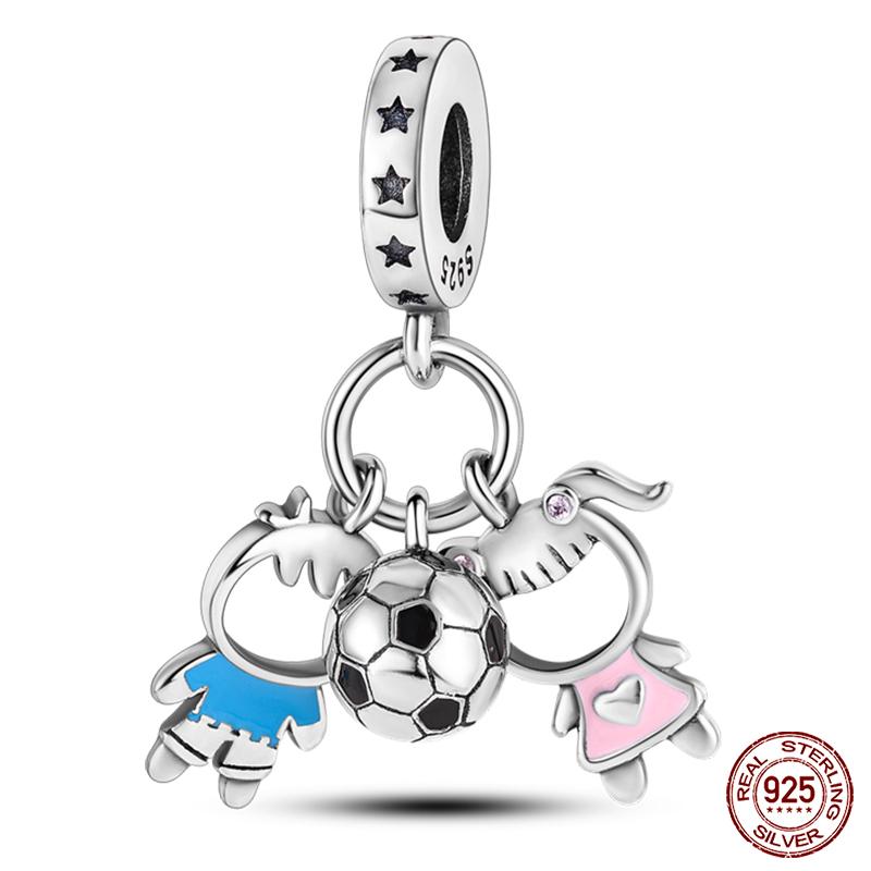 Real Copper Pink Series Heart Charms Beads Fit Qikaola Original Bracelets Diy Mother'S Day Jewelry Gift For Mom