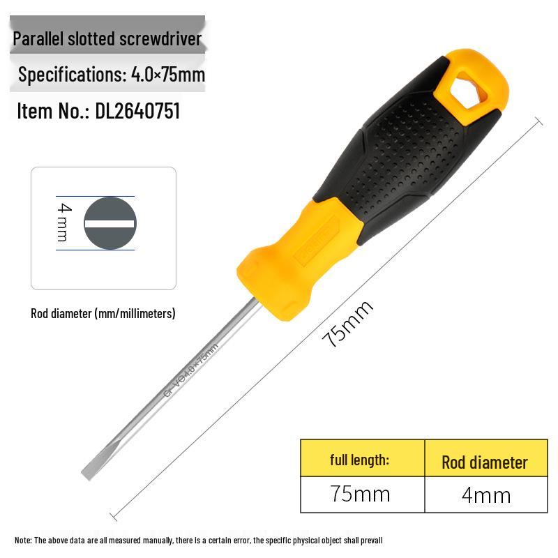 Deli Industrial Grade Slotted Screwdriver: Household Tool