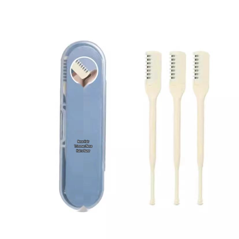 Dual-Head Manual Nose Hair Trimmer for Men - Razor Scissors for Easy Nose Hair Removal