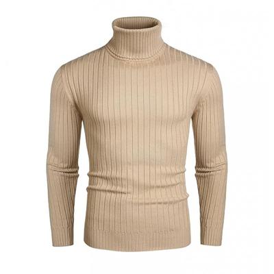 2024 New Men High Neck Sweater Male Solid Color Pullover Knitted Warm Casual Turtleneck Sweatwear Mens Winter  Bottoming Shirt