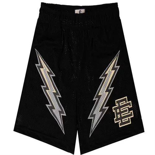 Shorts décontractés Ee pour hommes, Pantalons de sport Fitness style américain longueur trois quarts, Maille respirante coupe ample, Au-dessus du genou, Style couple