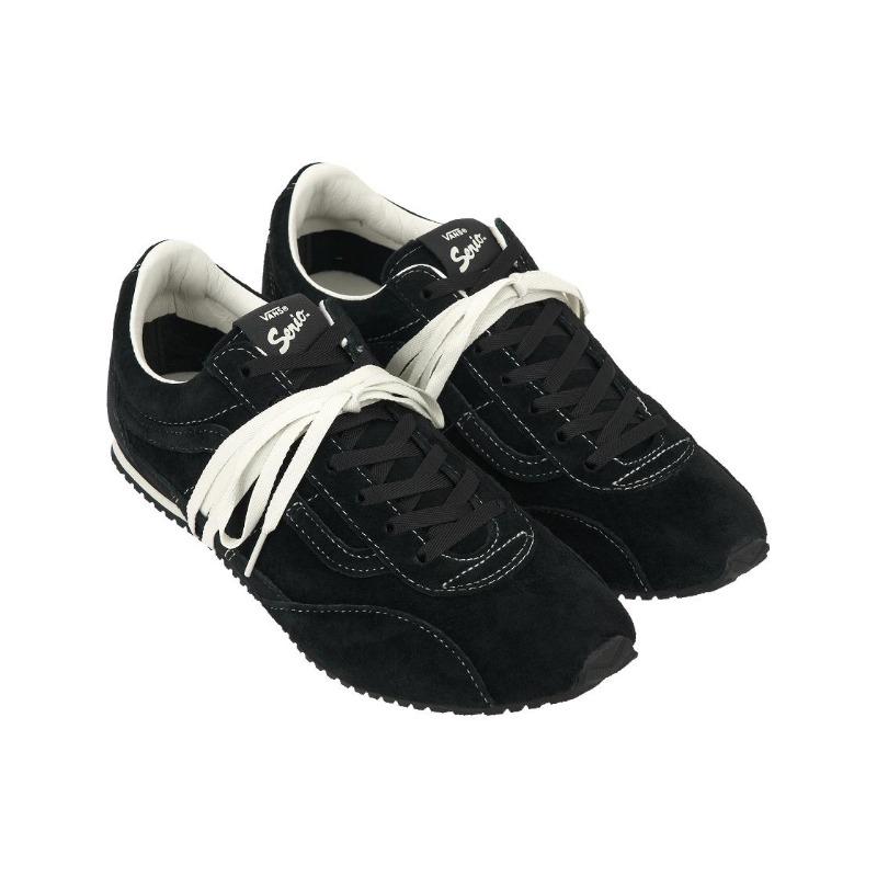 Vans Super Lowpro Suede Trainer Retro Thin Toe Casual Low Top Unisex Shoes Black VN000Z9RCJK