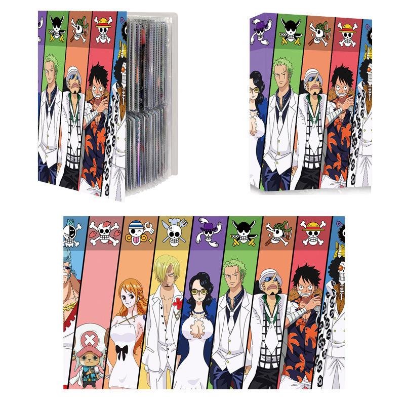 3 Inch 4-Pocket Card Binder, One Piece Anime Card Collection Album, A5 Trading Card Holder, Holds 240 Cards