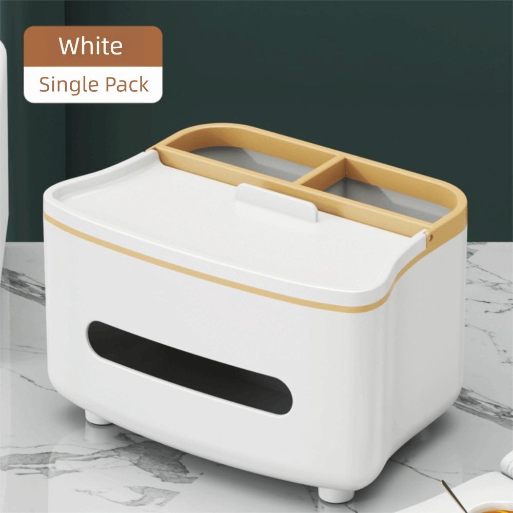 Light-Luxury Napkin Holder Multifunctional Remote Control Storage Desk Organizer Home Office Use
