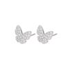 S925 Silver Butterfly Stud Earrings For Women Niche Design Elegant Light Luxury Exquisite Fashion Trendy Jewelry