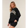 Gymshark Collegiate Graphic Crew Neck Pullover Black  Pebble Grey B4c8z Bb3l