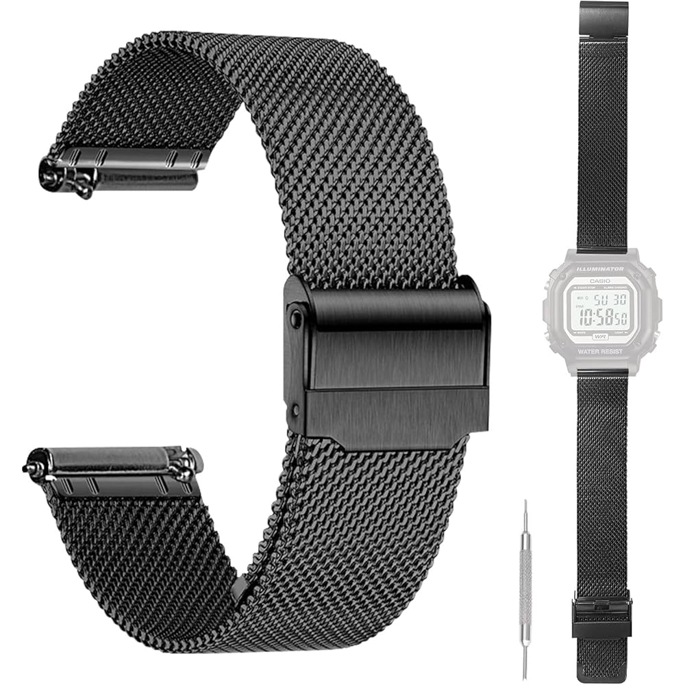 For CASIO Watch F-108WHC Replacement Band [HVUYAL] Metal Strap Easy Detachable Watch, F-108WHC Re...