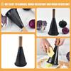Black Cone Stainless Steel Grater Kitchen Multi-Function Melon Fruit Potato Vegetable Cutter Wooden Handle Cone Grater