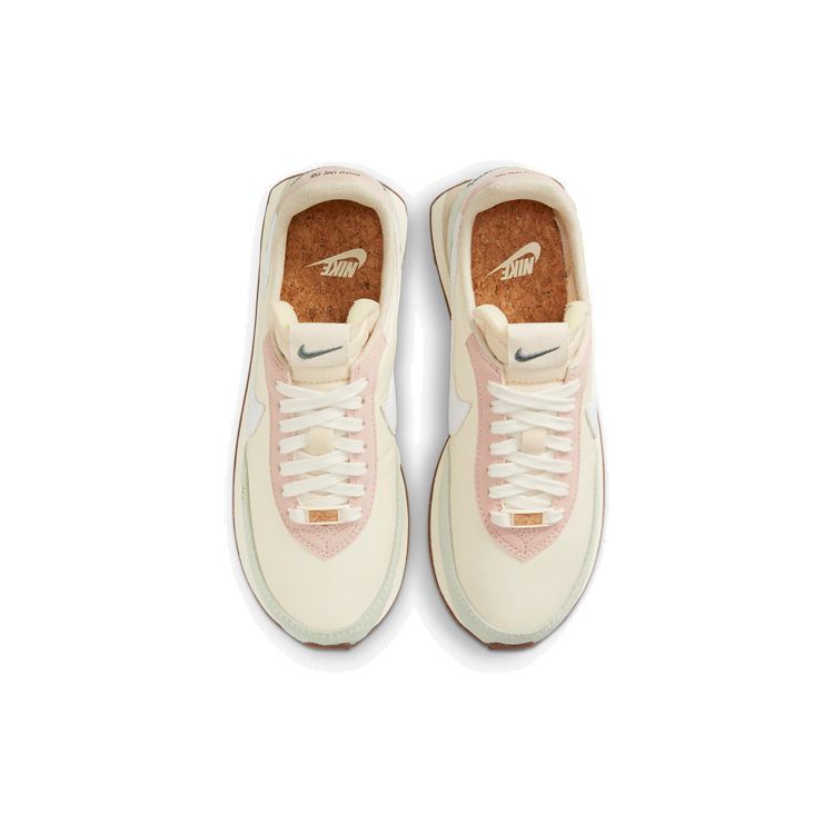 Nike  Waffle Trainer 2 Cork Women Sneakers Cream Cashmere Pink-Oxford DM7188-717