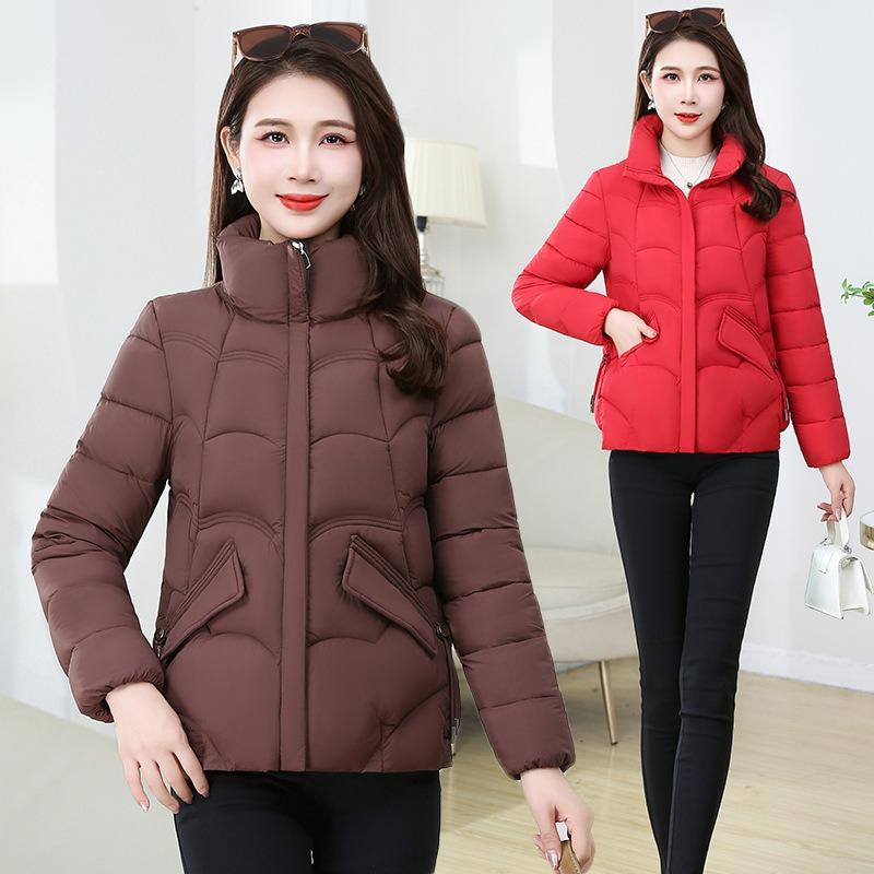 Cotton clothes short women's winter new thin warm cotton clothes fashionable stand-up collar small thickened bread clothes trendy