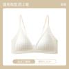 French underwear women's deep v-neck sweet thin shoulder strap thin thin thin jelly soft support without steel ring triangle cup bra