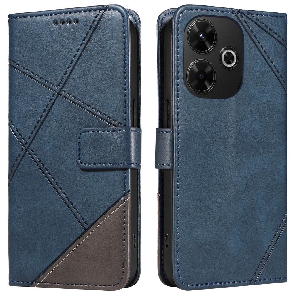 For Xiaomi Redmi 13 5G/4G/Note 13R 5G Case Flip Shockproof Wallet Leather Phone Cover Geometric Line