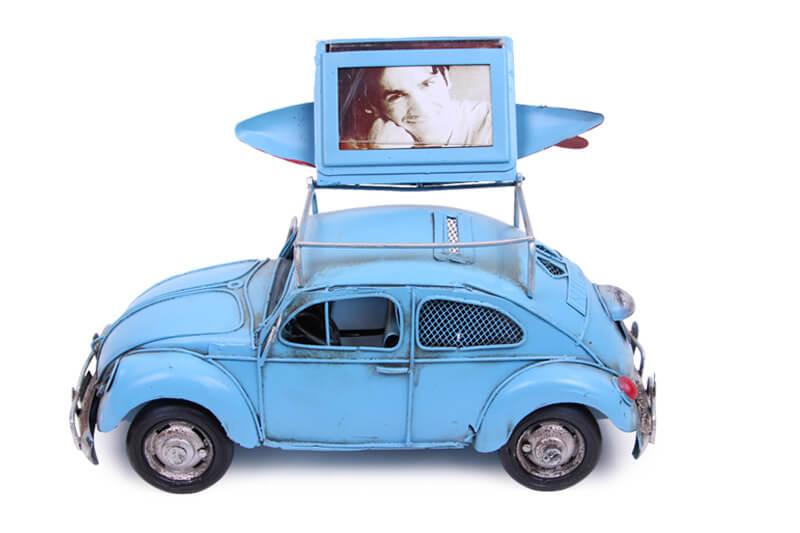 

Декоративная металлическая машина с рамой и копилкой