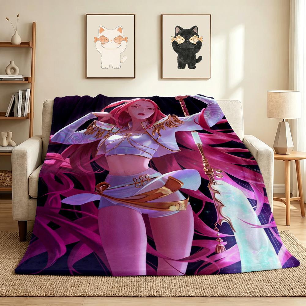 Fantasy Warrior Flannel Blanket Throw Blanket Soft Warm Sofa Bed Camping Home Decor Unique Christmas Gift C9211237