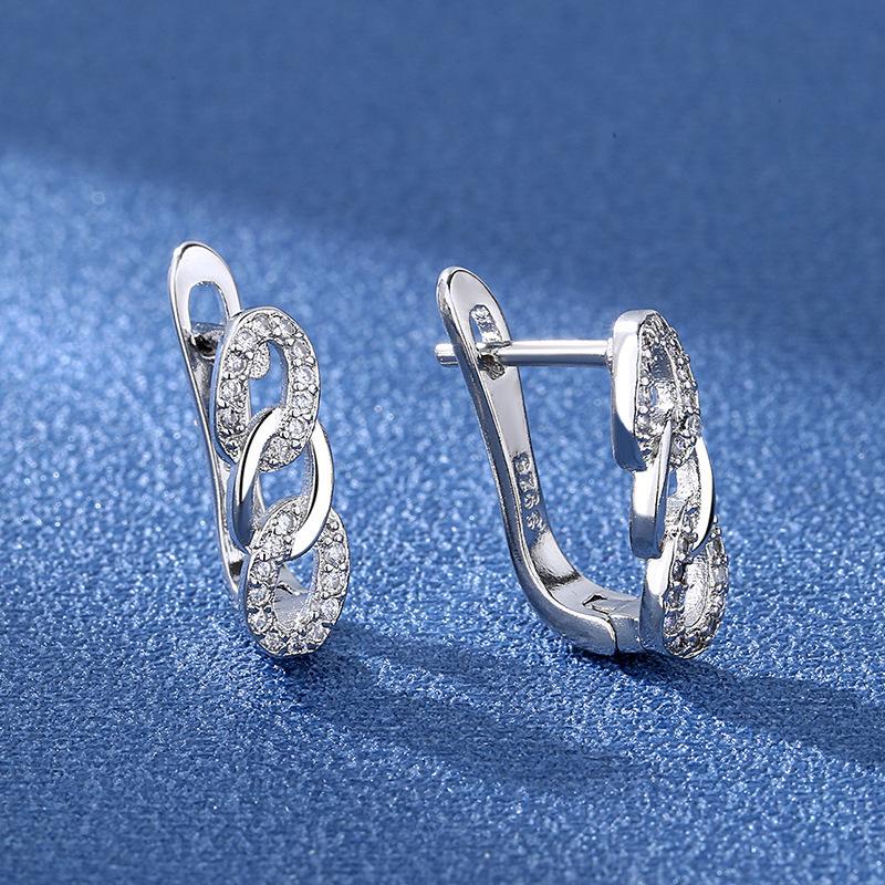 2026 Earrings, Ear Buckles, Girls  Zircon Earrings, Simple Temperament Ear Jewelry
