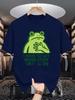 Unisex Crew Neck Tee Funny Frog Quote Graphic Print Soft Cotton Loose Breathable Short Sleeve Summer Casual Street Wear Tee Tops