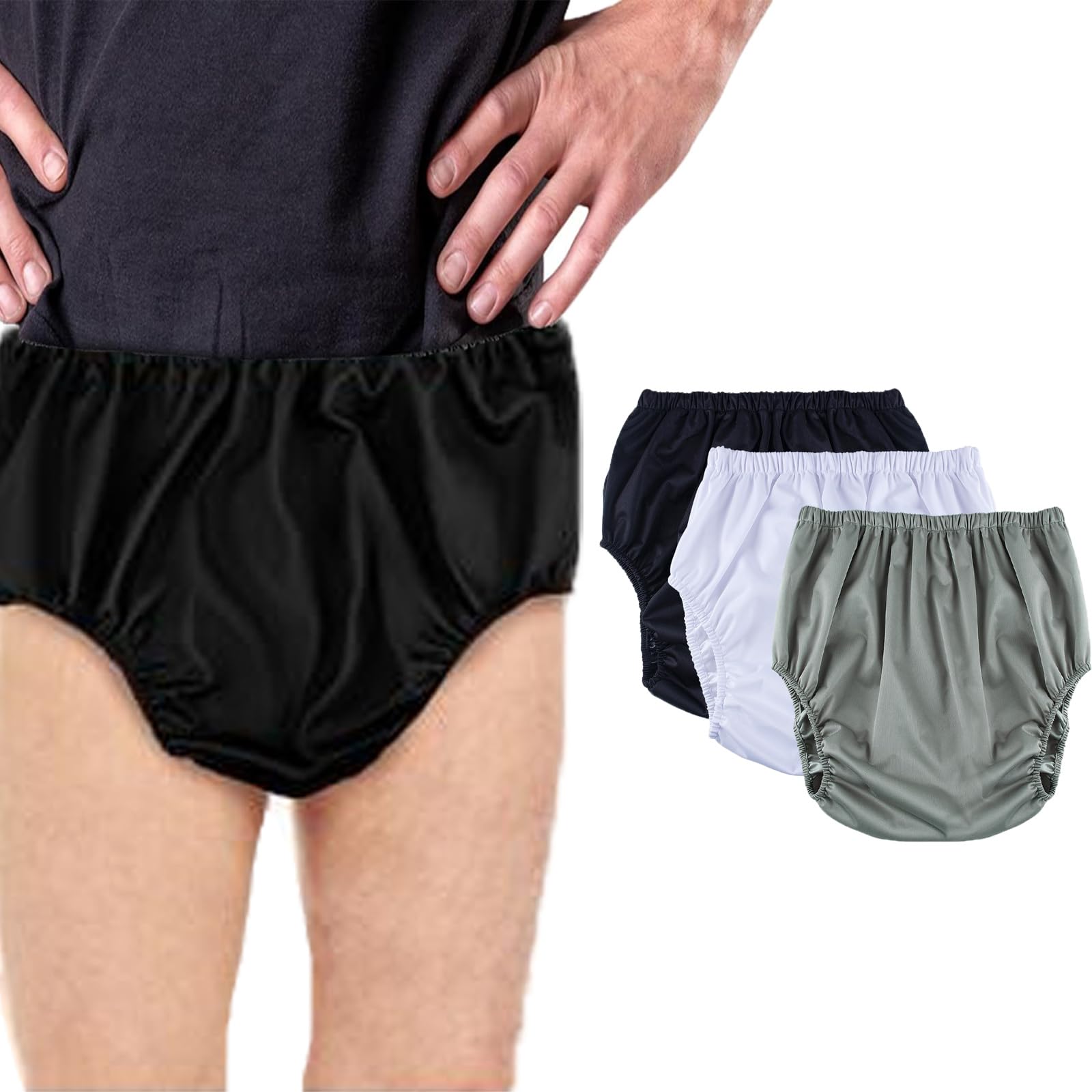 

DEEYOTA Подгузник для взрослых при недержании Подгузник для взрослых Подгузники-чехлы для домашнего ухода Чехлы, Набор из 3 штук, Чехлы, Непромокаемые, Унисекс, Стираемые, Быстросохнущие,