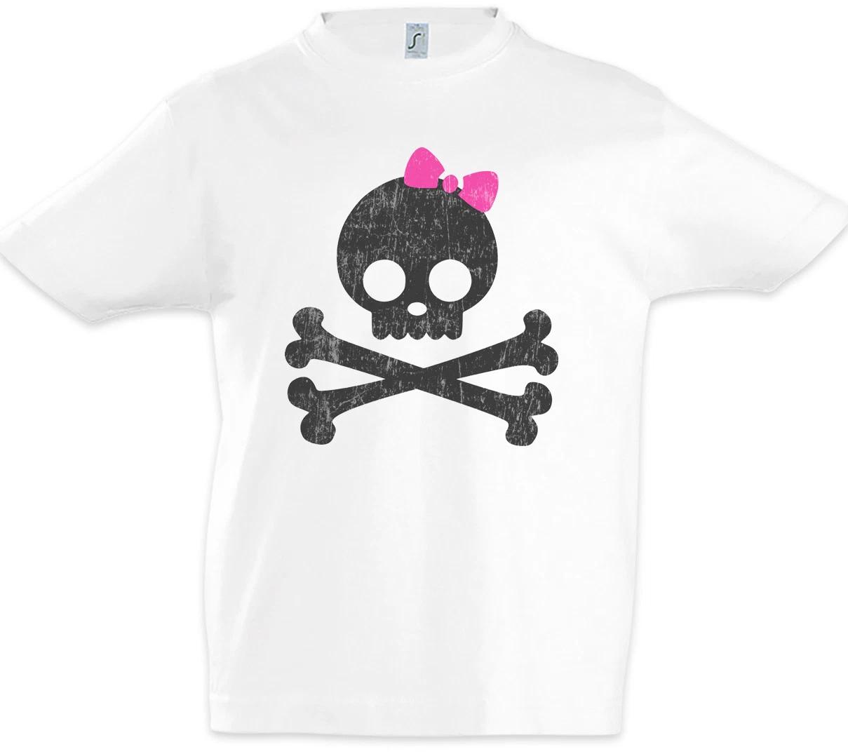 

Girlie Skull & Bones Kids Boys T-Shirt Skulls Bone Horseshie bend Fun Pirates 110