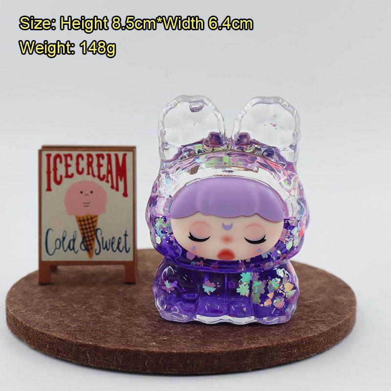 Oiled 8.6Cm Quicksand Dream Rabbit Ornament Cute Cartoon Desktop Ornament