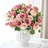 1/3pcs Artificial Flowers Wedding Party Home Bedroom Table Decoration Bridal Bouquet Yard Garden Fake Silk Peony Hydrangeas Vase