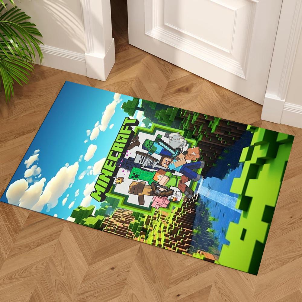 Minecraft Area Rug Design for Game Room Dormitory Playrooms Dining Room Antislip Carpet Decorate Offices Best for Christmas