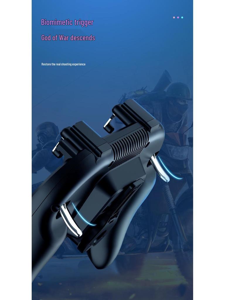 TikTok Top Chicken Game Controller: Six-Finger Grip, Fan Cooled, Continuous Touch Gun Assist