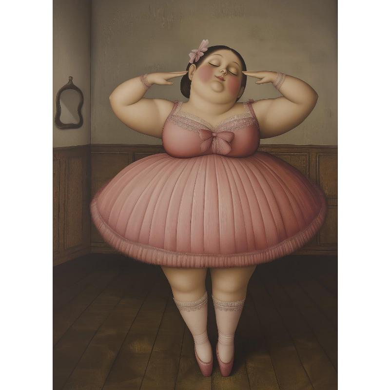Botero Classic Exhibition Artwork Girl with Cat/The Musicians Abstract Poster Canvas Painting Wall Pictures Home Decor