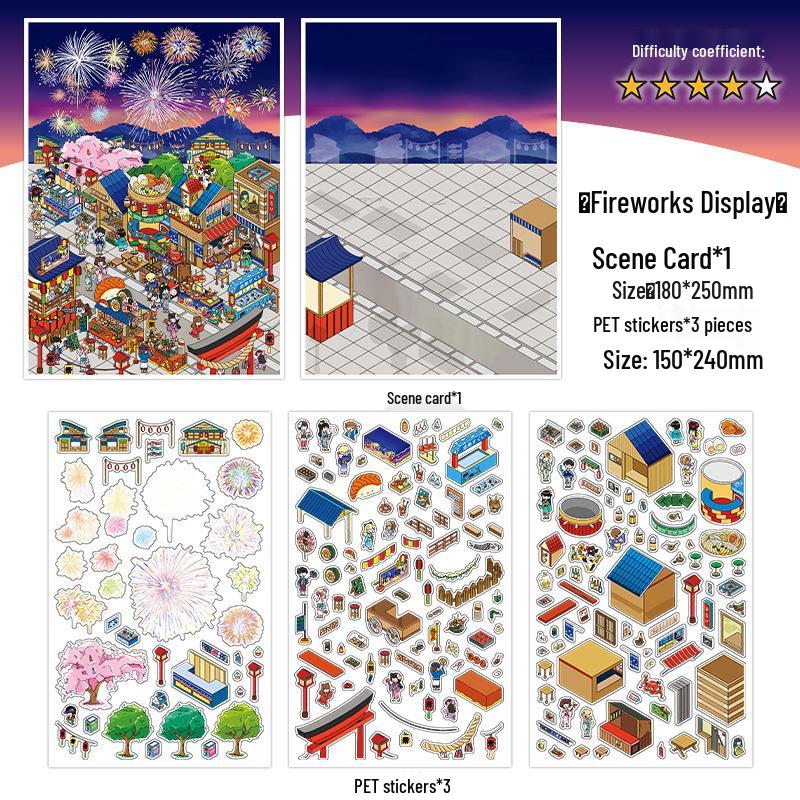Infeel.Me 2.5D Scenery Stickers - 6th Edition Student Miniature Decoration Stickers