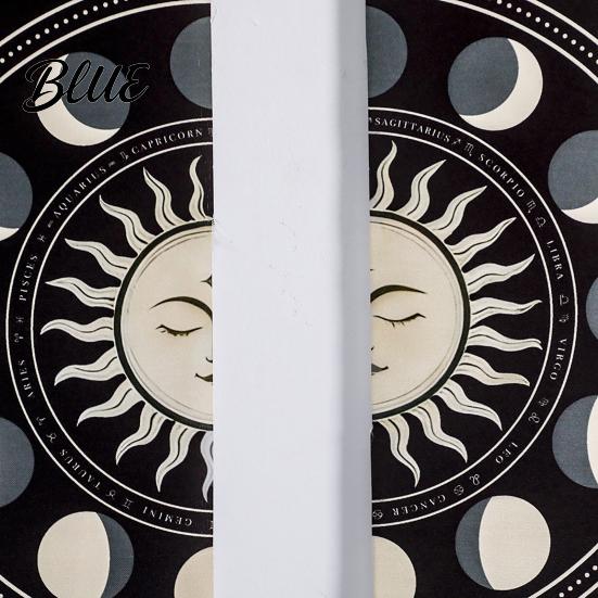 Bohemian Style Wall Star Prints Cotton with Tapestry Soft Hanging Fringed Sun Moon Unique Art