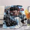 Coperta in Flanella con Stampa Personaggio One Piece, Alta qualità Confortevole per Tutte le Stagioni, Arredamento per la Casa, Calore e Comfort, Perfetta per Regali di Natale