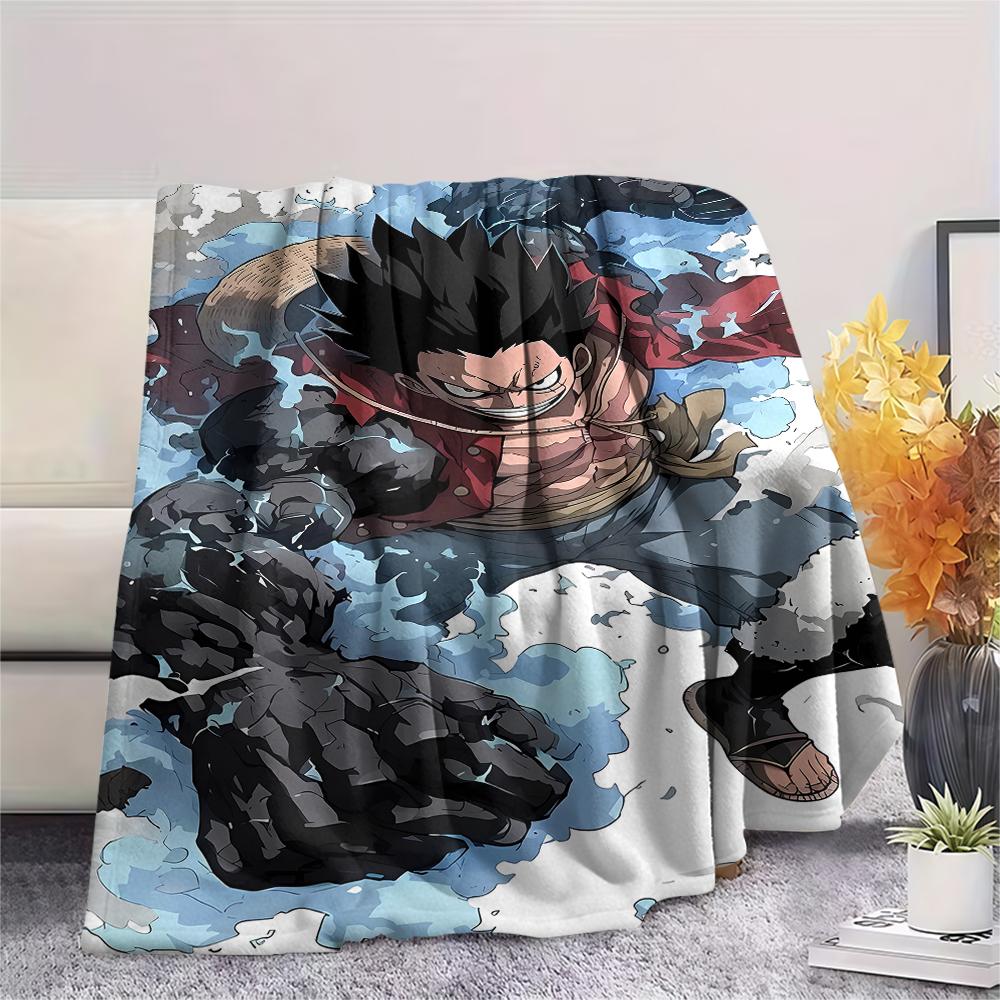 Coperta in Flanella con Stampa Personaggio One Piece, Alta qualità Confortevole per Tutte le Stagioni, Arredamento per la Casa, Calore e Comfort, Perfetta per Regali di Natale