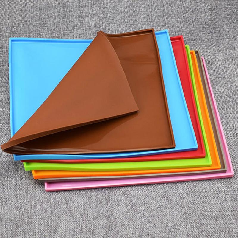 1 st Multifunktionell Silikon Tårtrulle Matta Non-Stick Bakplåt Bricka Form Målad Pad Konditori Schweizisk Rulle Bakform Verktyg