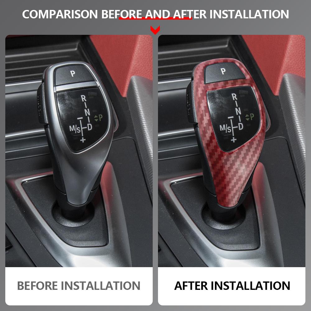Car Gear Shift Knob Sticker for BMW X3 X4 X5 X6 F30 F10 F07 F20 F21 F34 F35 F31 1/3/4/5 Series LHD Cap Cover Accessories