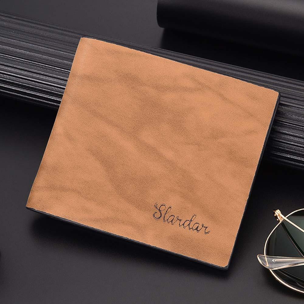 Thin Style Men Card Holder PU Leather Men Coin Purse 2 Fold Wallets Men Short Wallet Men
