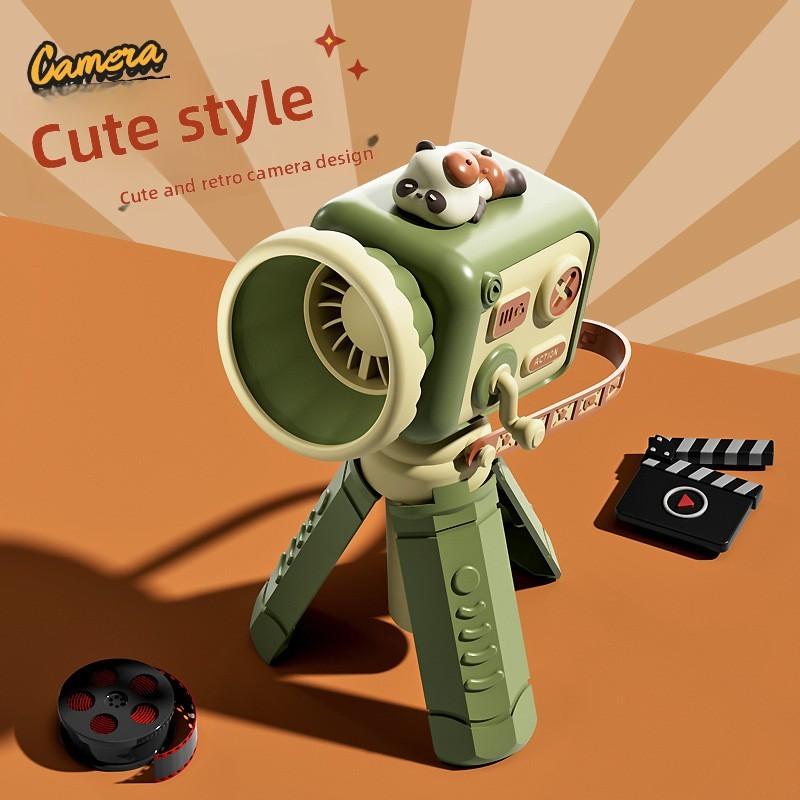 Creative Retro Camera Handheld Fan With Usb Charging For Kids And Students