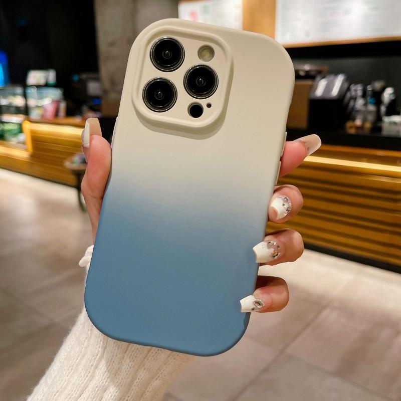 Dual Tone Silicone Phone Case IPhone 15 14 Pro Max 13 12 11 - Ins Style Soft Cover With Anti Scratch Drop Protection