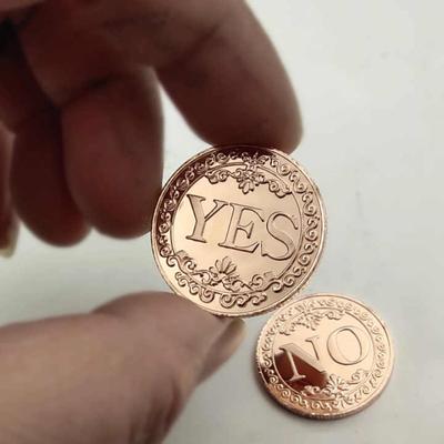 JA NEIN Entscheidungsmünzen Magische Münzsammlungen Viel Glück Vintage Antike Bronze Wunsch Glücksmünze US-Münzen Gedenkgoldmünzen