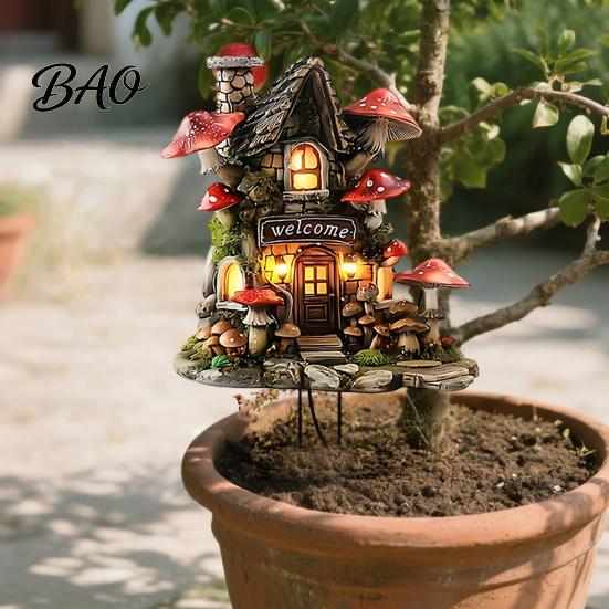 Flower Pot Decor Insert Animal Decorative Ground Insert, Waterproof Acrylic Potted Outdoor Plant Stake, for Garden Lawn Pots Easy Install Decoration