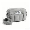 Lightweight Shoulder Messenger Bag Women's Nylon Fluffy Down Mobile Phone Portable Canvas Small Square Bag