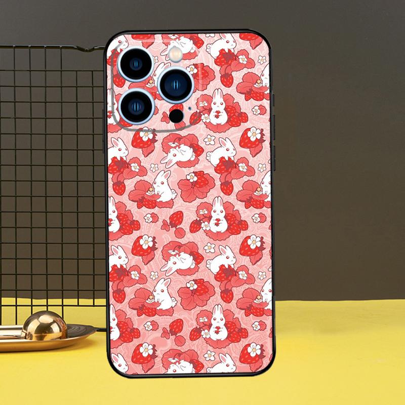 Cute Strawberry Phone Case For iPhone 13 12 14 11 16 15 Pro Max Plus Mini 7 8 X XR XS Max Cover